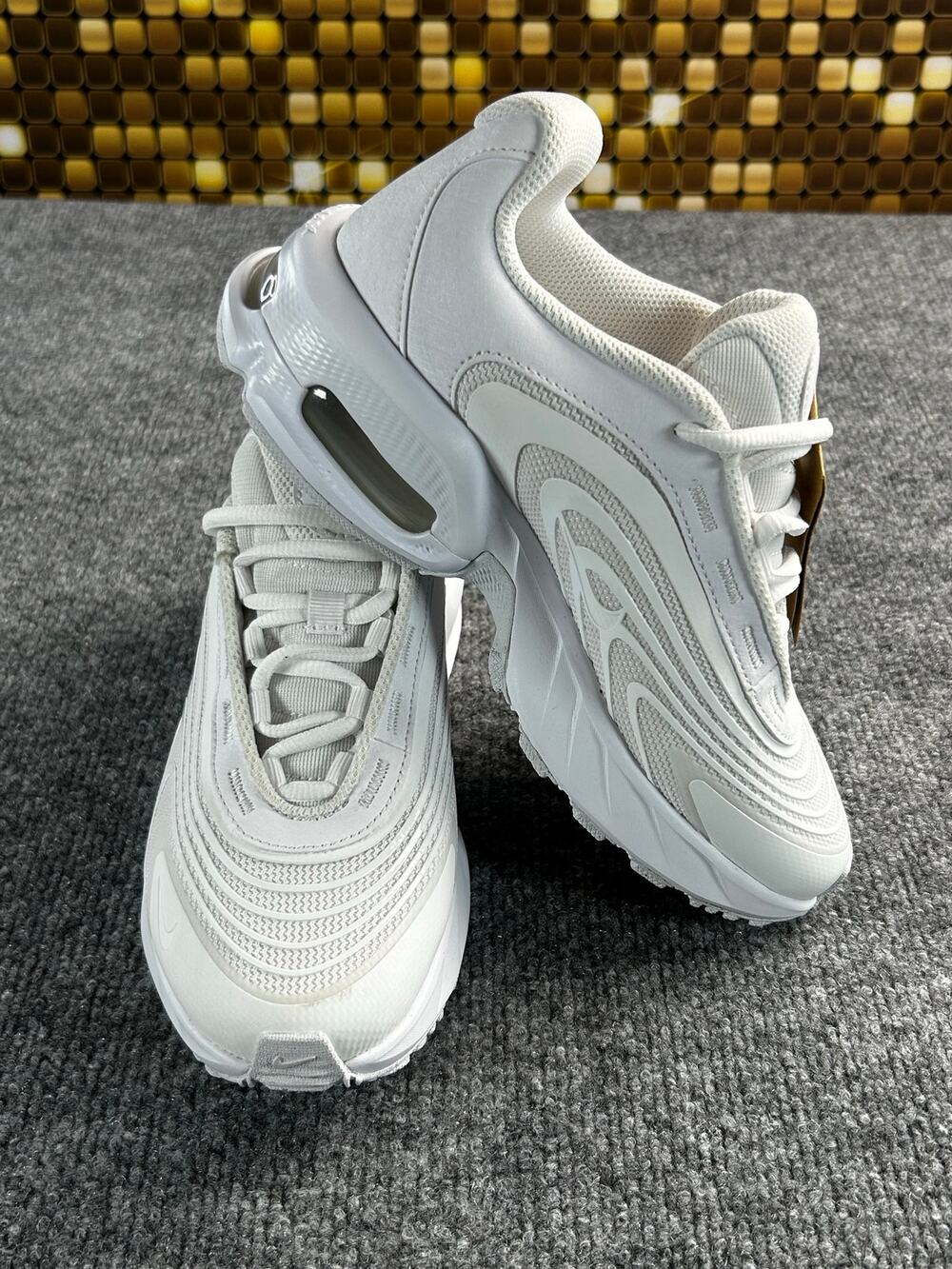 Nike Air Max Fire Womens 6 Triple White Running Shoes New No Box